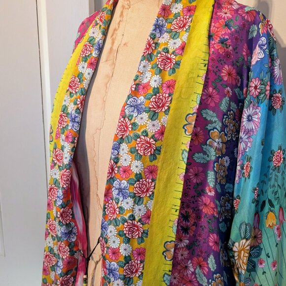Johnny Was 100% Silk Anastasia Kimono Reversible M - Picture 10 of 16
